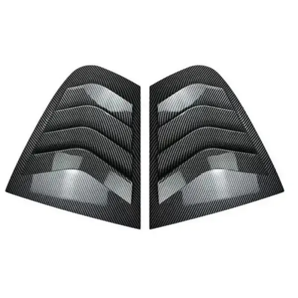 Rear Side Window Quarter Louver Trim Exterior Zst-455 Cf Carbon Fiber Look CC-4004 Compatible With Bmw 3 Series F30 2012-2018