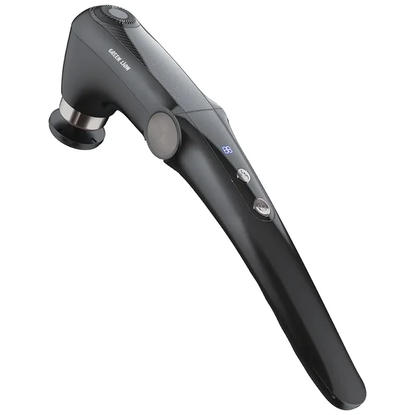 Green Lion Foldable Massage Gun with Long Handle & 45° Bend Adjustment - Black