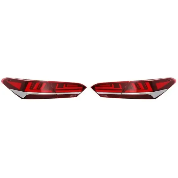 Upgraded Tail Light Lamp Xenon Taillight Retrofit Upgrade Modified Led Drl Hid L Style Red CC-5616 Compatible With Toyota Camry 2018-2024 8th Generation