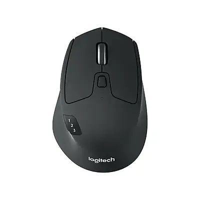 Logitech M720 Triathlon Wireless Ergonomic Optical Bluetooth & USB Mouse