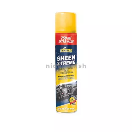 Shield-Auto Sheen Xtreme, Vinyl Plastic & Rubber Care, Multi-Purpose Cleaner, 750ml Island Coconut SH728