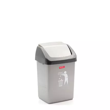 Lionstar Dustbin 6.2L Swing C-60 Flip Top Waste Bins Large With Swing Lid BPF Free Plastic`