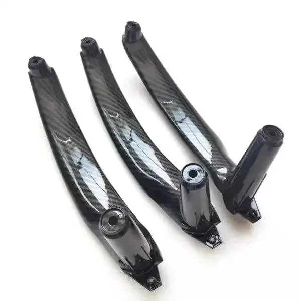 Inner Door Pull Handle Carbon Fiber 6969401L 6969402R CC-1186 Compatible With BMW X5 X6 E70 E71 2007-2013