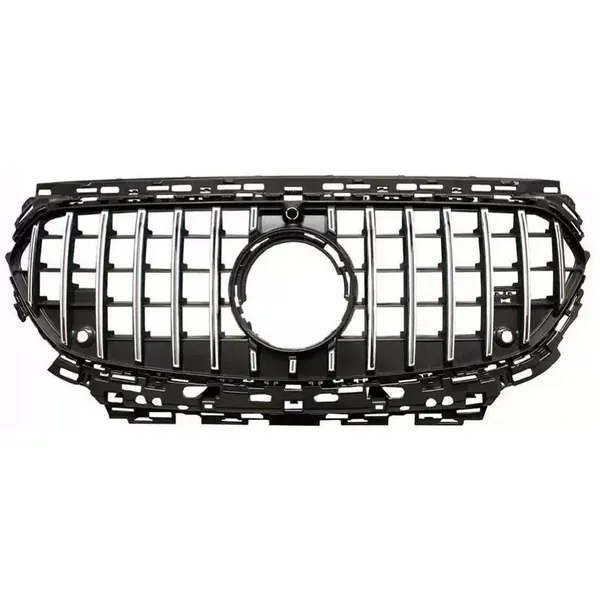 Front Amg Bumper Show Grill Gtr Silver CC-6603 Compatible With Mercedes Benz E Class W214 2024+