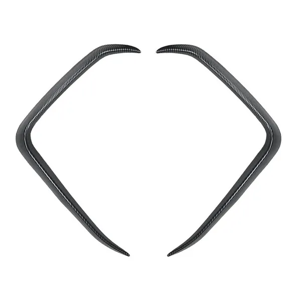 Front Bumper Lip Splitter Diffuser Skirts Flag Canard Carbon Fiber Look Zst-670 Cf CC-6237 Compatible With BMW X6 G06 Pre-facelift M Sport 2019-2022