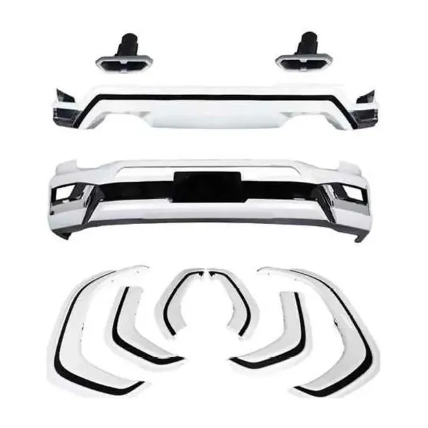 Front Rear Bumper Lip Skirt Splitter Trim Wheel Arch Exhaust Tip Pipe Modelista Bodykit Set CC-9648 Compatible With Toyota Land Cruiser Lc300 Lc 300 2022-2025