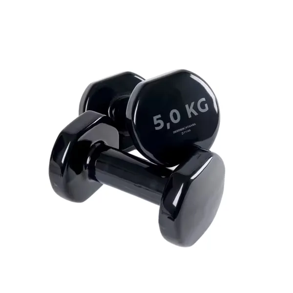 Fitness 5 kg Dumbbells Twin-pack - Black