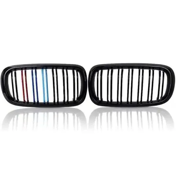 Front Bumper Show Grill Tri Color CC-1621 Compatible With BMW X5 F15 2014-2018 X6 F16 2015-2019