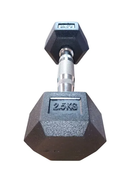 Rubber Dumbbells - Hexagon (SINGLES)