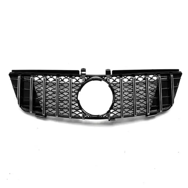 Sports Gt Amg Front Bumper Panamericana Grill W164 Grill Gtr Silver CC-1797 Compatible With Mercedes Ml W164 2005-2008
