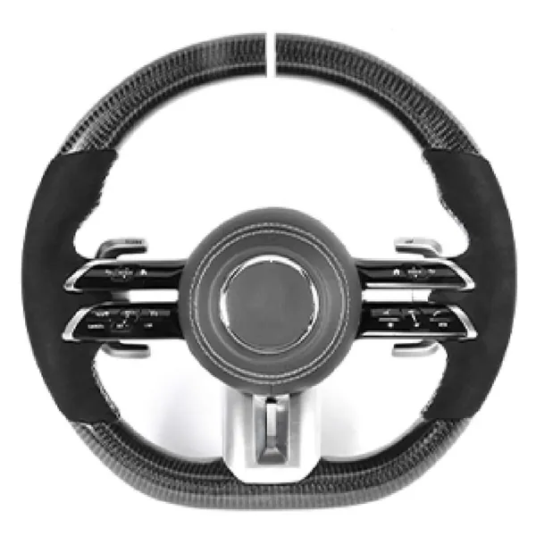 Upgraded Custom Amg Brabus Maybach Full Steering Wheel Style 10 CC-8148 Compatible With Mercedes A B C E S G V M Class Ml Gl Gla Glb Glc Gle Gls Slk G55 G63 G Wagon Eqs