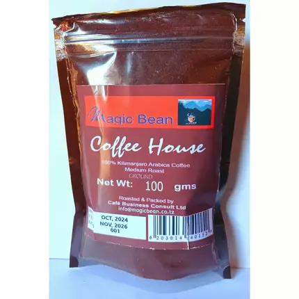 Magic Beans Coffee House Ground 100g. Fresh Medium Roasted Coffee