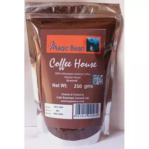 Magic Beans Coffee House Ground 250gms. Fresh Medium Roasted Coffee