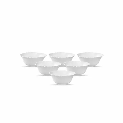 La Opala Soup Bowl 6pcs Classique White 125mm/6cm LC125