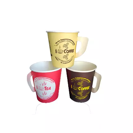 Disposable Tea Cup With Handle (Pack of  50pcs x 20 Packs)