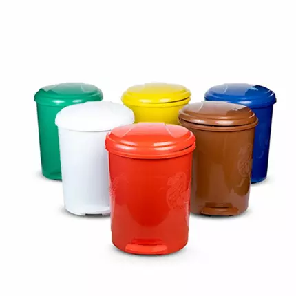 TBP Plastic Dustbin with Pedal and Inner Bin 10L TBP-10B Pack of 12