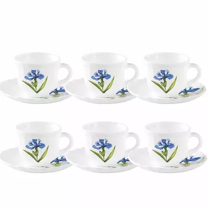 La Opala Cup & Saucer 6pcs Set Royal Iris 220ml LR022