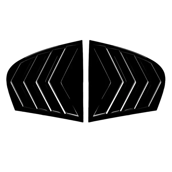 Rear Side Window Mirror Louver Spoiler Cover Glossy Black Zst-689 Gb CC-6077 Compatible With Bmw 5 Series E60 2004-2009