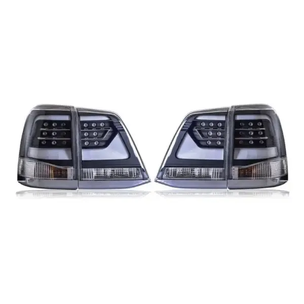 Upgraded Tail Light Lamp Xenon Taillight Retrofit Upgrade Modified Led Drl Hid SMOKE CC-5272 Compatible With TOYOTA LAND CRUISER LC200 2008-2015