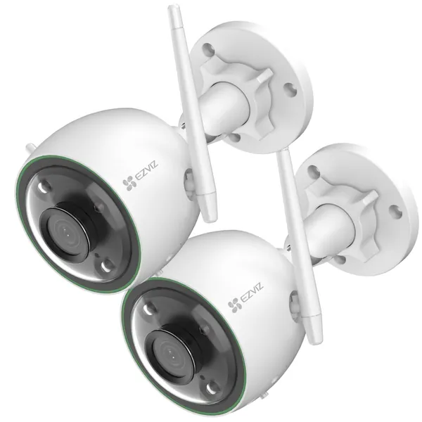 EZVIZ C3N 2MP AI Powered Colour Night Vision WiFi Twin Pack Security Camera