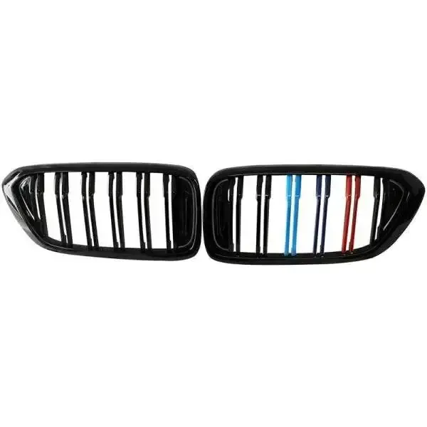 Front Bumper Grill Tri Color CC-1587 Compatible With Bmw 6 Series G32 2018-2021