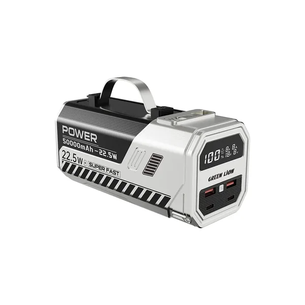 Green Lion 50000mAh Power Bank 22.5W - Silver