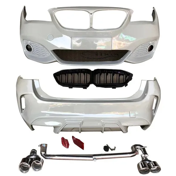 Upgrade Convert Facelift To M Sports Style Bodykit Bumper Exhaust Tips Diffuser CC-6643 Compatible With BMW X1 E84 2009-2015