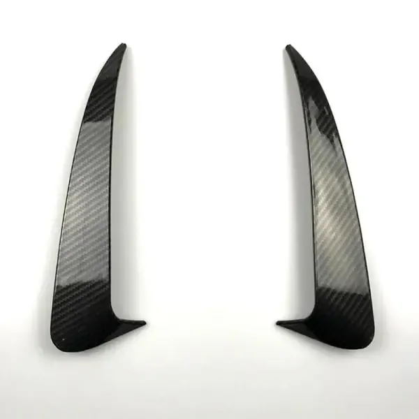 Rear Bumper Lip Splitter Skirts Flag Spoiler Zst-094 Cf Carbon Fiber Look CC-4208 Compatible With Mercedes C Class W205 2015-2022 Amg C43 C63