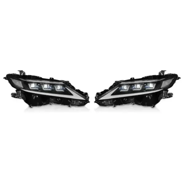 Upgraded Head Light Lamp Xenon Headlight Retrofit Upgrade Modified Led Drl Hid L Style CC-5614 Compatible With Toyota Camry 2018-2024 8th Generation Car Front