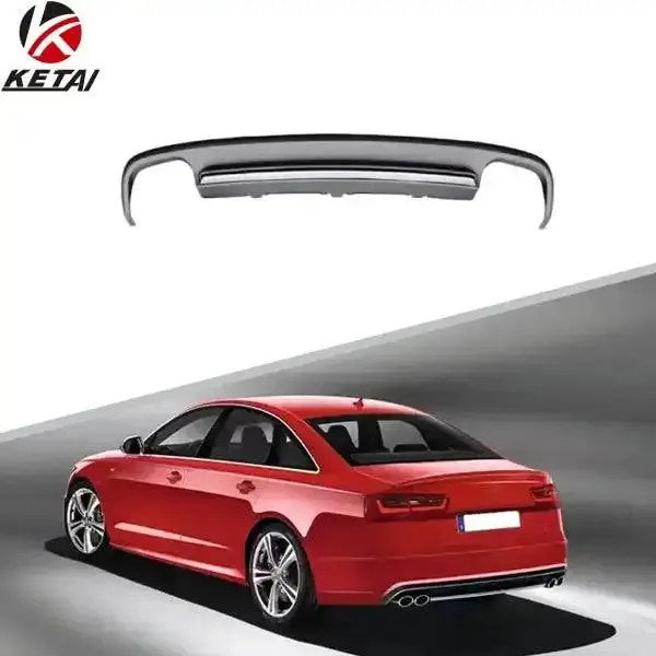 Normal S6 Style Car Bumper Facelift Body Rear Diffuser Compatible With AUDI A6 2016-2019