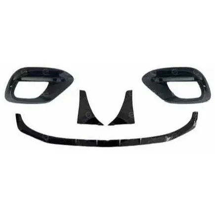 Upgrade Facelift Convert To Amg 53 Brabus Style Front Bumper Lip Glossy Black Skirts Splitter Fog Grill Cover Carbon Fiber CC-6608 Compatible With Mercedes Benz E Class W214 2024+