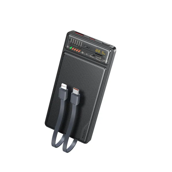 Yesido YP56 20000mAh PD20W+USB22.5W Fast Charging Transparent Power Status Indicator With Cable Power Bank
