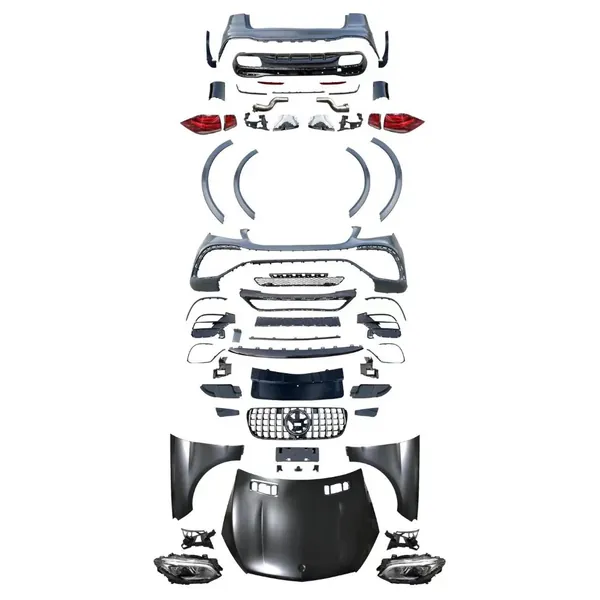 Amg63 Upgrade Facelift Conversion Bodykit Bumper Hood Headlight Taillight CC-8543 Compatible With Mercedes Benz Ml W166 2012-2016 To Gle w166 2016-2019