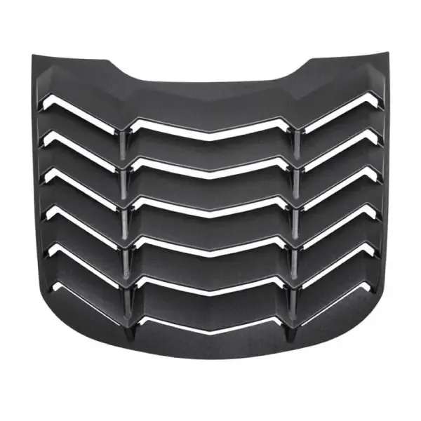 Rear Window Louver Windshield Scoop Sun Shade Cover Vent Black D CC-5285 Compatible With Ford Mustang 2015-2023