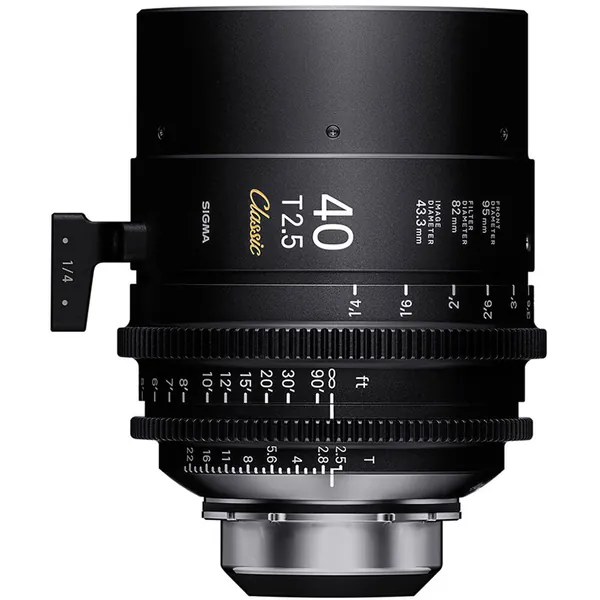 Sigma 40mm T2.5 FF Classic Cine Prime with /i Technology (PL Mount, Feet)