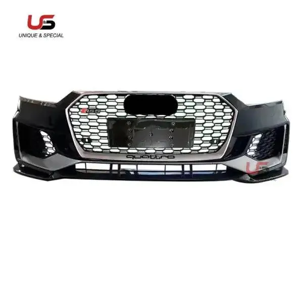 RS5 Style Front Bumper with Honeycomb Grille Auto Body Kit Compatible With Audi A5 Facelift 2017-2019