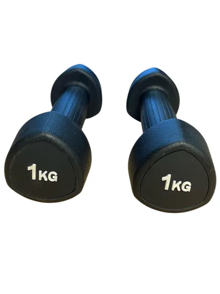 i-Fitness Rubber Studio Dumbbells - 1kg (Pair)