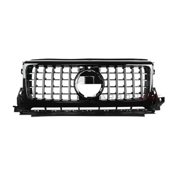 Front Bumper Grill Gtr Silver CC-1757 Compatible With Mercedes G Class W463 2019-2023 G Wagon G500 G550 G63 G65 G55 Front Bumper Grill W464 Grill