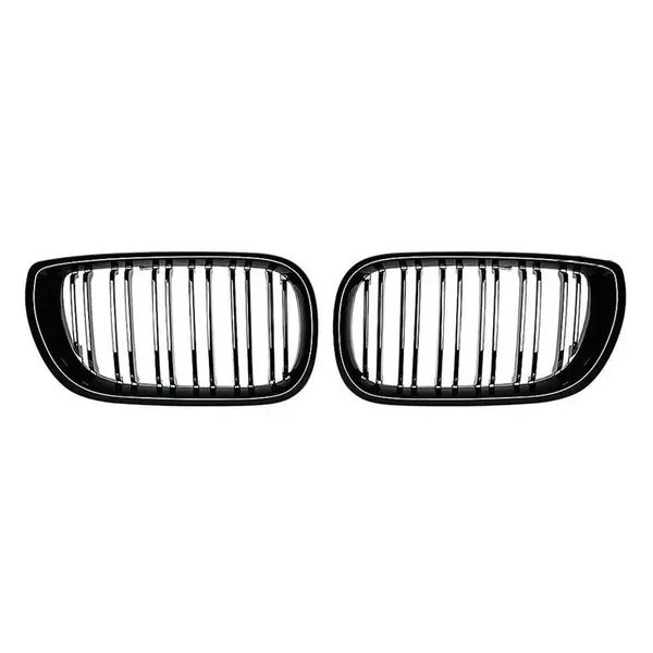 Upgrade Front Bumper Show Grill Glossy Black 2 Door CC-9131 Compatible With Bmw 3 Series E46 1998-2004