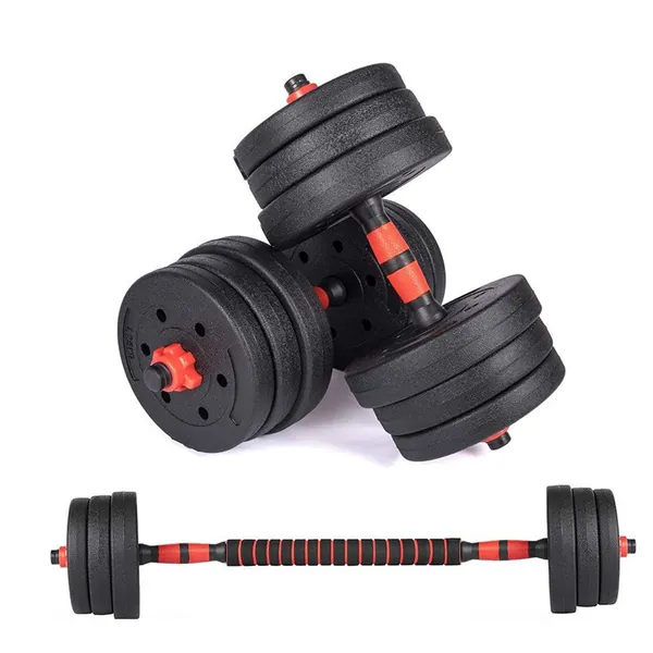 Everlast 20KG Vinyl Barbell & Dumbbell Set