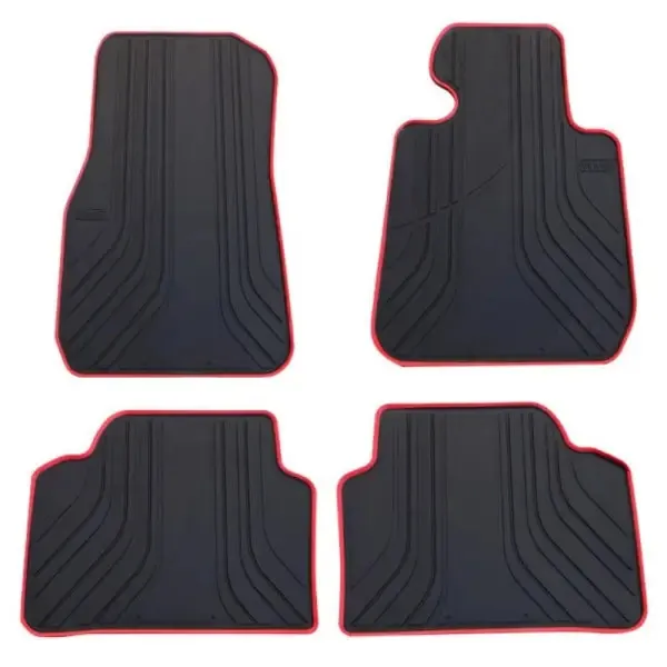 Special Rubber Car Floor Foot Mats Waterproof Anti Skid Carpets Black Red CC-3057 Compatible With Bmw 3 Series F30 F34 2012-2018