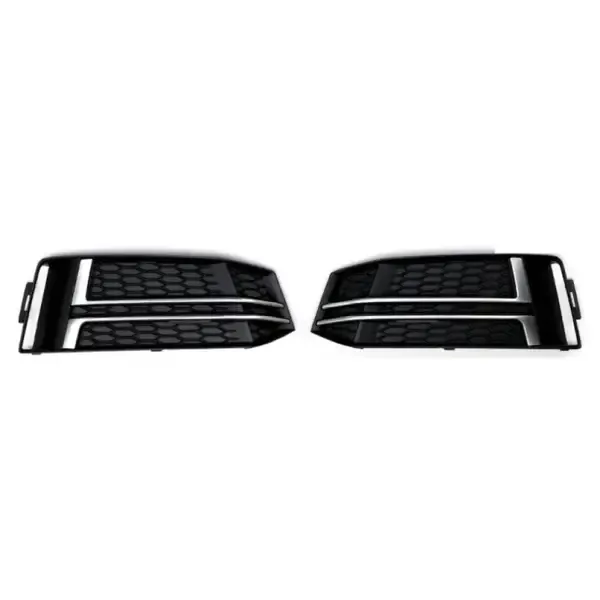 Fog Lamp Grill Frame Cover 2019 Sport Paint Plating Matt Black Silver CC-3271 Compatible With Audi A4l B9