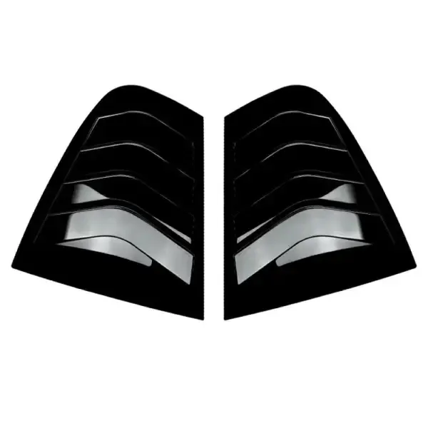 Rear Side Window Quarter Louver Trim Exterior Zst-455 Gb Glossy Black CC-4003 Compatible With Bmw 3 Series F30 2012-2018