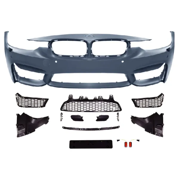 Front Bumper Upgrade Convert To M Sport M3 F80 Bodykit Bumper F30/35-015 Gc CC-9115 Compatible With Bmw 3 Series F30 2012-2018