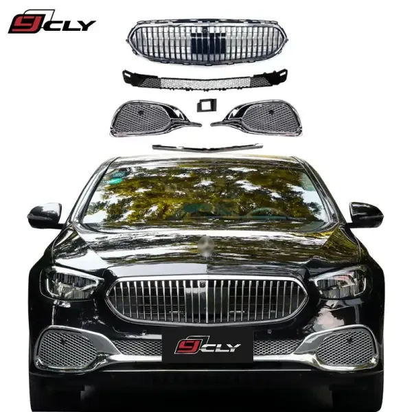 Simplify Style MBH Carbon Fiber Trims with Grill Compatible With Mercedes-Benz E-Class W213 Late