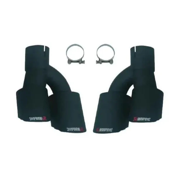 Exhaust Tips Tail Pipe Muffler With Clamp Akrapovic Carbon Fiber Look G30/38-049 Gc CC-9106 Compatible With Bmw 5 Series G30 G38 F90 2019-2024