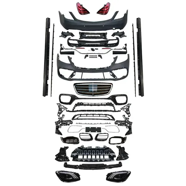 Upgrade Facelift Conversion Bodykit Bumper Headlight Taillight CC-6367 Compatible With Mercedes Benz S Class W222 2014-2017 To W222 Lci 2018+ Lci Amg S63