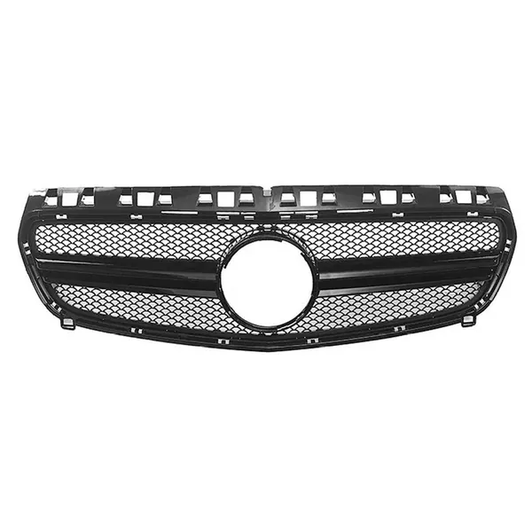 Front Bumper Amg Show Grill Amg Black GC CC-9456 Compatible With Mercedes Benz A Class W176 2012-2016