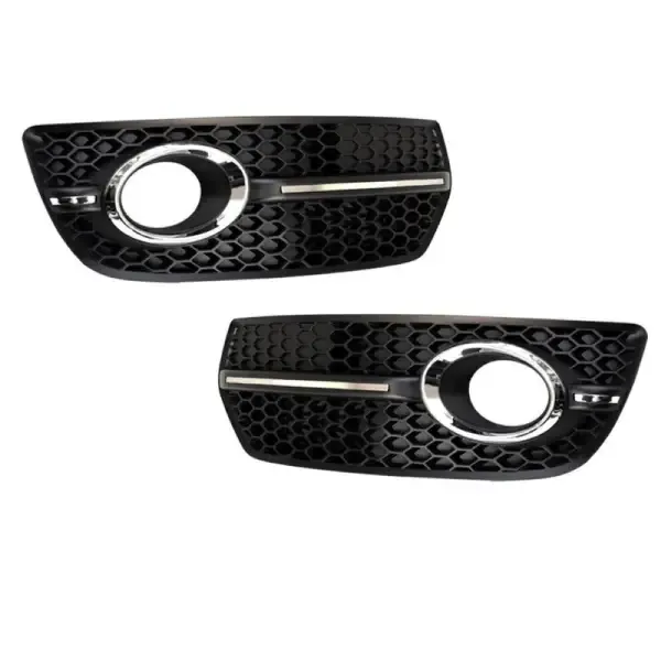 Fog Lamp Light Grill Cover Frame With Black Chrome CC-3317 Compatible With Audi Q5 2009-2013