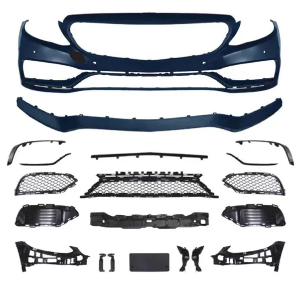 Front Bumper Upgrade Convert To Amg C63 Bumper Bodykit Gc W205/c205-013 CC-9513 Compatible With Mercedes Benz C Class W205 C205 Coupe 2015-2021